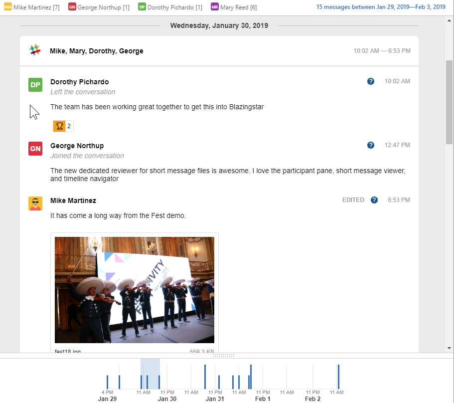 Slack message review in RelativityOne